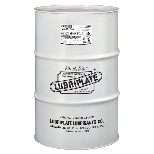 Lubriplate Synxtreme Fg-2, Drum, H-1/Food Grade, Calcium Sulphonate Synthetic Nlgi No 2, Multi-Purpose L0305-040 - main